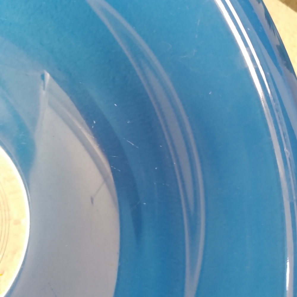 Pyrex 325 cobalt blue mixing bowl 2.5L with clear glass bottom - Picture 3 of 13